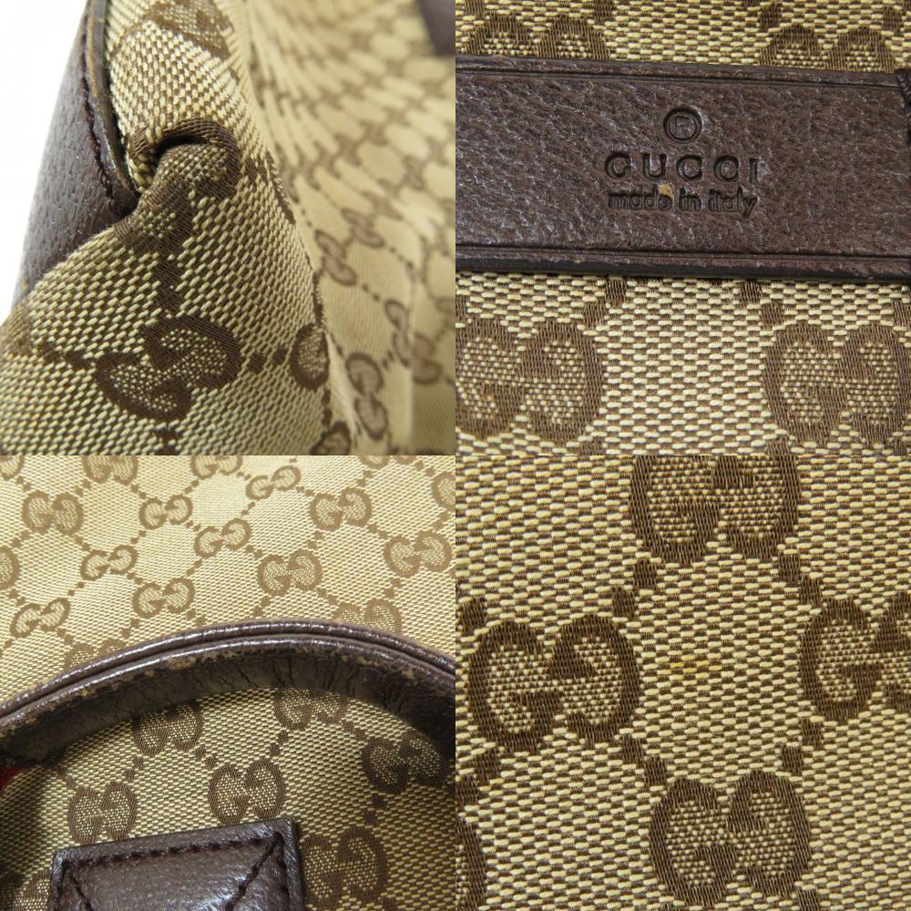 Gucci GG Bag Canvas Tote Web Brown - Picture 9 of 11